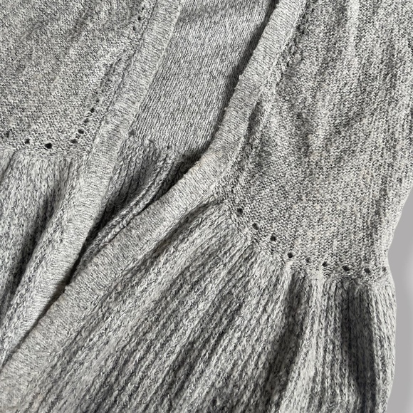 Grey ELLE Open Cardigan Peplum Size Medium - Picture 6 of 7